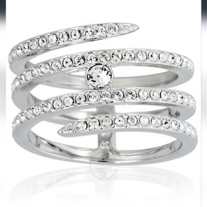 SWAROVSKI Creativity Coiled Silver-tone Ring - Size 50